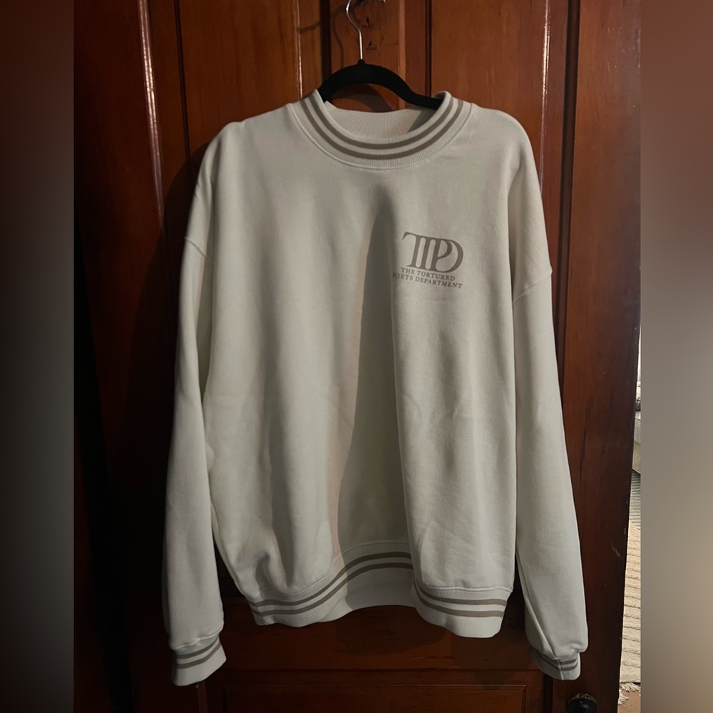 TTPD Cream Crewneck Large - Official Taylor Swift